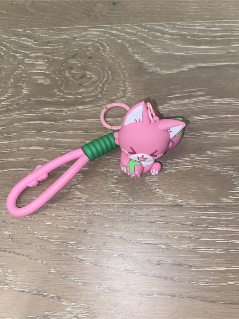 Miniso Pink Cute strawberry fox Keychain Charm